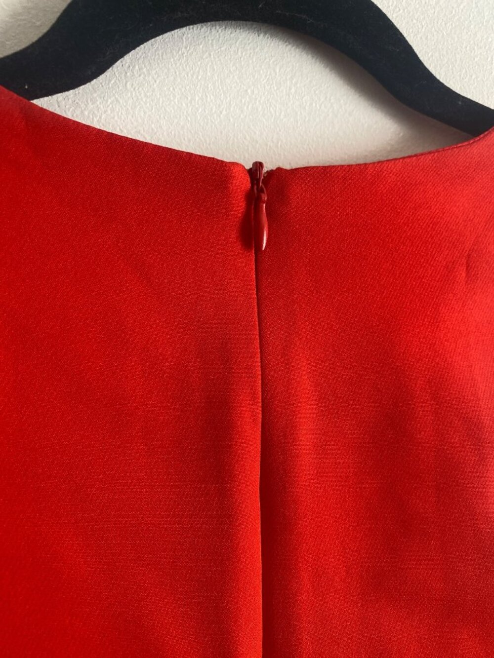Red Sleeveless Asymmetric Ruffle Hem Mini Dress By TCEC - Size S - Picture 4 of 6